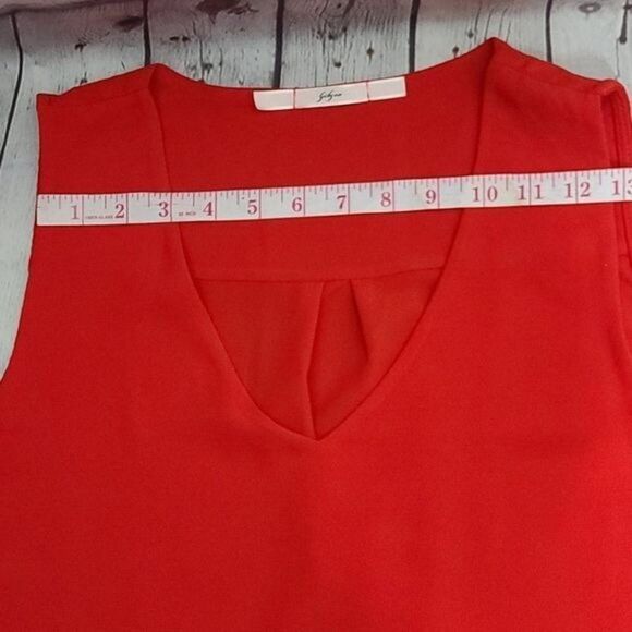 Gibson Nordstrom Red V-neck Tank Top Medium - Picture 7 of 10